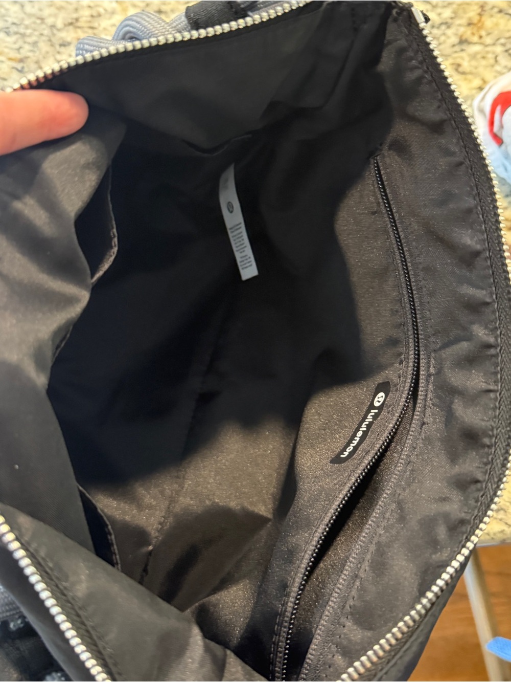 Lululemon athletica Convertible Ruched Crossbody Bag - Black with gray strap - Picture 6 of 7